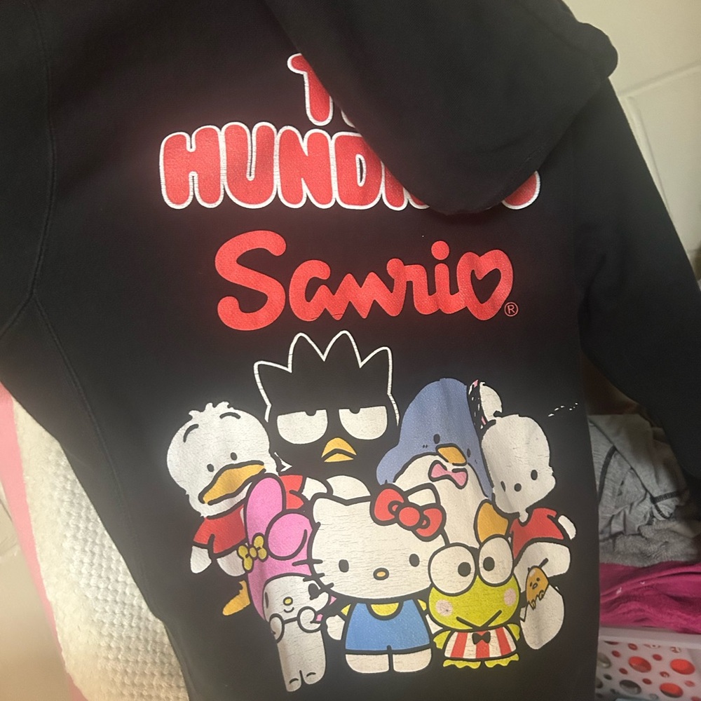 Sanrio Black Hoodie with Characters